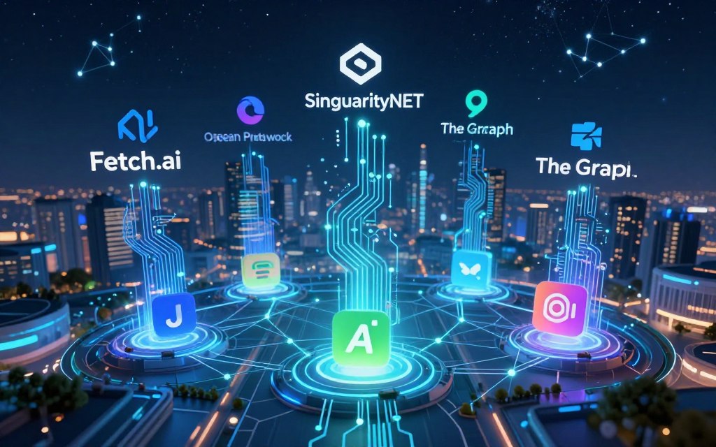 Top AI Crypto Projects Fetch.ai SingularityNET Ocean Protocol The Graph Render Network